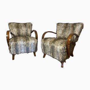Art Deco H-237 Armchairs by Jindřich Halabala for Up Závody, 1930s, Set of 2
