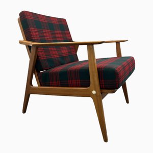 Armchair with Checked Upholstery, 1960s