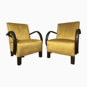 Art Deco Armchairs by Jindřich Halabala for Up Závody, 1930s, Set of 2