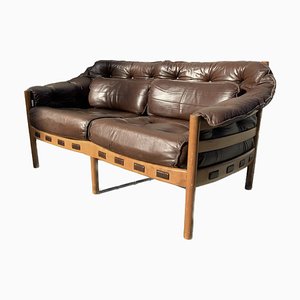 Mid-Century Coja Sofa in Leather by Arne Norell, Sweden