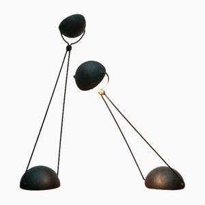 Lámparas de mesa Meridiana posmodernas italianas vintage de Paolo Francesco Piva para Stefano Cevoli, años 80. Juego de 2