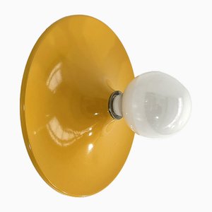 Yellow Wall or Ceiling Lamp in Metal, 1970s