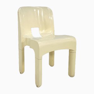 Cremefarbener Universale Stuhl von Joe Colombo für Kartell, 1970er