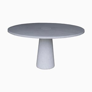 Vintage Italian Dining Table in Carrara White Marble, 1970
