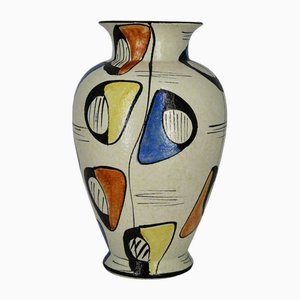West German Vase with Modernist Decor, 1960s