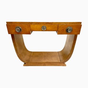 Art Deco Entrance Console Table with 3 Drawers, 1920s