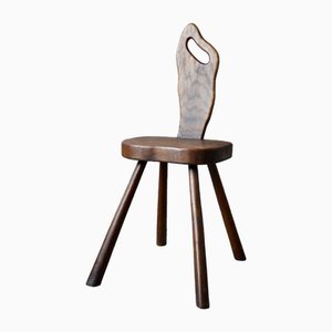 Brutalistischer Stuhl aus Holz