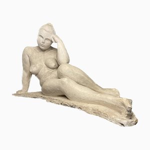 Donna nuda distesa, 1950, gesso