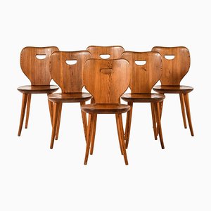 Sörgården Dining Chairs by Carl Malmsten, Sweden, 1940s, Set of 6