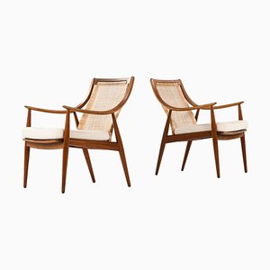 Model 146 Easy Chairs by Peter Hvidt & Orla Mølgaard-Nielsen for France & Son, 1950s, Set of 2