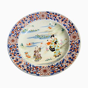 Japanese Meiji Plate in Famille Rose Porcelain, 1830s