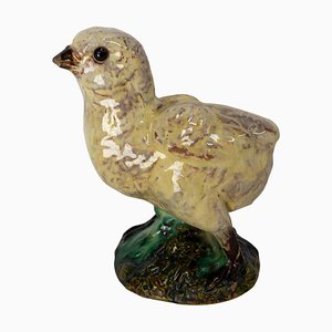 Chick Statuette in Terracotta and Faience by J. Filmont, 1900s