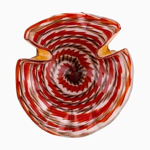 Bol en Verre de Murano Polychrome avec Décoration en Spirale, 1960s