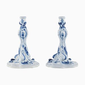 Portacandele grandi, XIX secolo di Meissen, Germania, set di 2