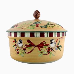 Large Winter Greetings Lidded Tureen by Catherine McClung for Lenox, 2000s