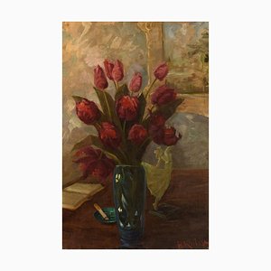 Boris Krilov, Floral Still Life, 1920s, Oil on Canvas