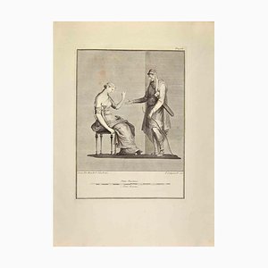 Ferdinando Campana, Dama e arciere, Acquaforte, XVIII secolo