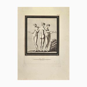 Ferdinando Campana, The Three Graces, Etching, 18th Century