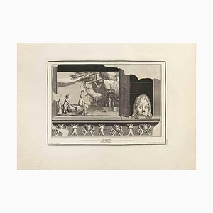 Filippo Morghen, Ancient Roman Fresco, Etching, 18th Century