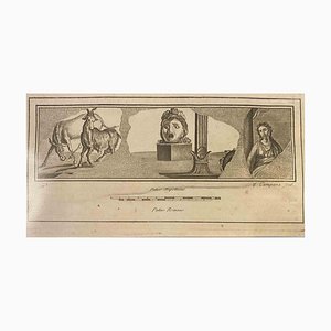 Vincenzo Campana, Ancient Roman Fresco, Etching, 18th Century
