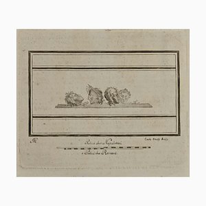 Carlo Oraty, Ancient Roman Fresco, Etching, 18th Century