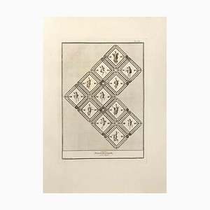 Giuseppe Aloja, Ancient Roman Fresco, Etching, 18th Century