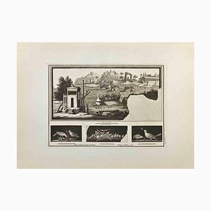 Filippo Morghen, Ancient Roman Fresco, Etching, 18th Century