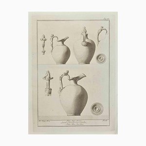 Nicola Fiorillo, Ancient Roman Jars, Etching, 18th Century