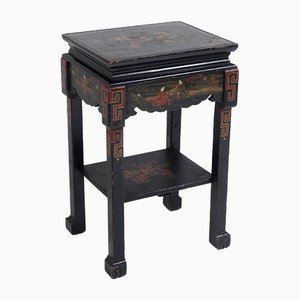 19th Century Chinese Black Lacquered Side Table