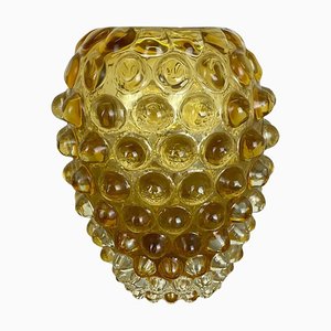Jarrón de cristal de Murano Lenti amarillo atribuido a Ercole Barovier y Toso, Italia, años 60