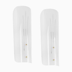 Große Glas Wandleuchten, Kaiser zugeschrieben, für Kaiser Idell / Kaiser Leuchten, Deutschland, 1970er, 2er Set