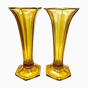 Art Deco Americain Vases by Charles Graffart for Val Saint Lambert, 1935, Set of 2
