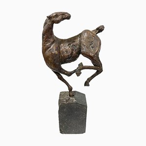 Niederländische Bronzeskulptur eines Pferdes, 1990er