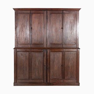 Large 19th Century English Pine Housekeepers Cupboard, 1870s