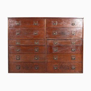 Large 19th Century English Mahogany Campaign Chest, 1890s