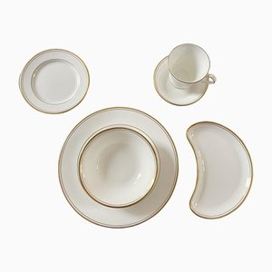 Corona Gold Model Porcelain Table Service from Aynsley, Set of 72