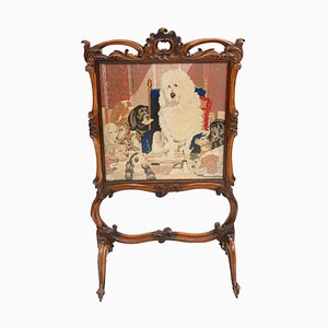 Dog Needlepoint Screen Trial Tapestry by Landseer for Jury, Chatsworth