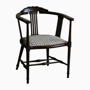 Edwardianischer Stuhl aus gebeizter Buche