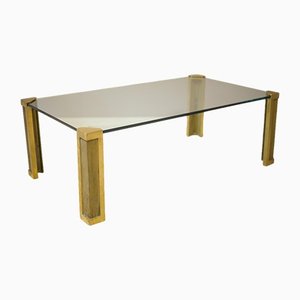 Mid-Century Bronze and Glass Coffee Table by Peter Ghyczy