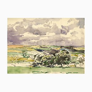 John Murray Thomson RSA, Scottish Landscape View, Mid-20th Century, Watercolour Painting