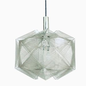 Vintage Wire Pendant Lamp attributed to Paul Secon for Sompex, Germany, 1970s