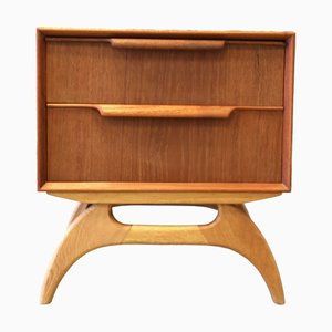 Bedside Table Chest in Teak and Oak, 1960s