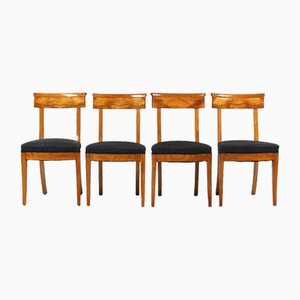 Biedermeier Cherrywood Chairs, 1820s, Set of 8