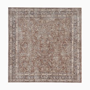 Distressed Tribal Turkish Rug with Floral Borders 79 X 712