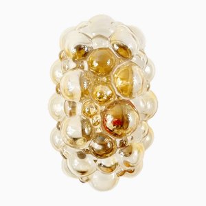Amber Bubble Glass Wall Light attributed to Helena Tynell for Limburg, Germany, 1960s