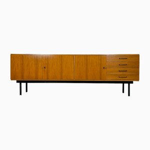 Large Mid-Century Walnut Sideboard with Metal Legs, 1960s