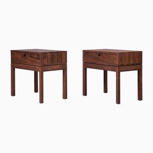 Handcrafted Walnut & Oak End Bedside Tables from Sum Furniture, Set of 2