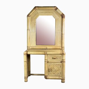 Vintage Bamboo Dressing Table, 1970s
