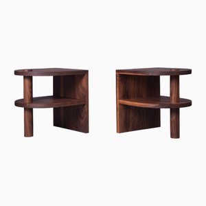 Walnut Nightstands End Tables from Sum Furniture, Set of 2