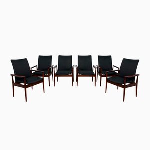 Model 209 Diplomat Armchairs by Finn Juhl for France & Son, 1960s, Set of 6